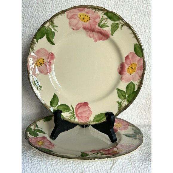 Vintage 1976-1977 Franciscan Dinnerware (2) Desert Rose Luncheon Plates USA EUC - Picture 1 of 11